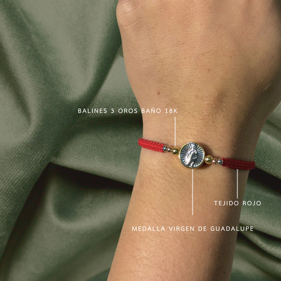 Pulsera Guadalupe 3 Oros