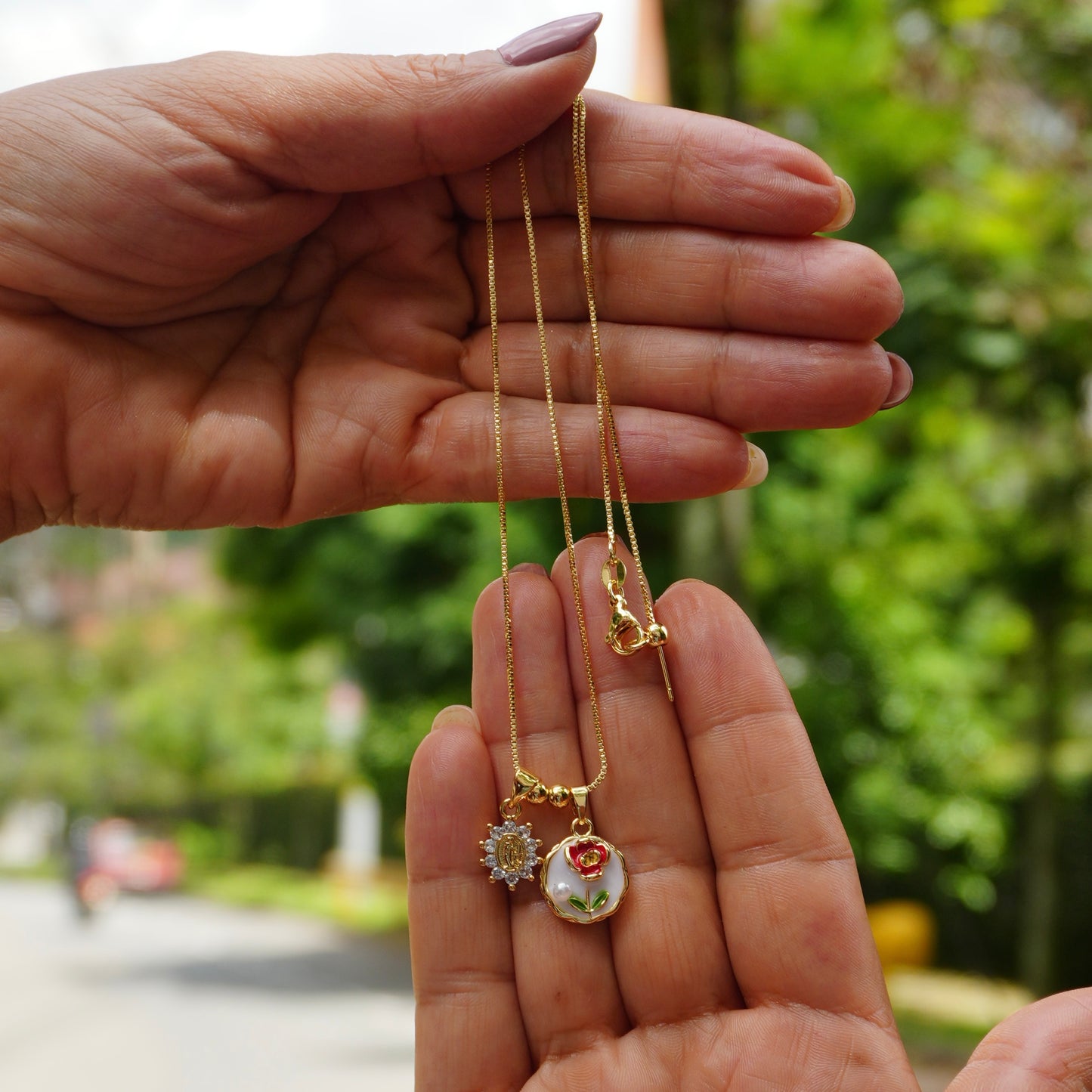 Cadenita Rosa de Guadalupe