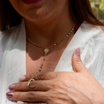 Camándula del Abrazo Divino - Cristo + Virgen de Guadalupe.