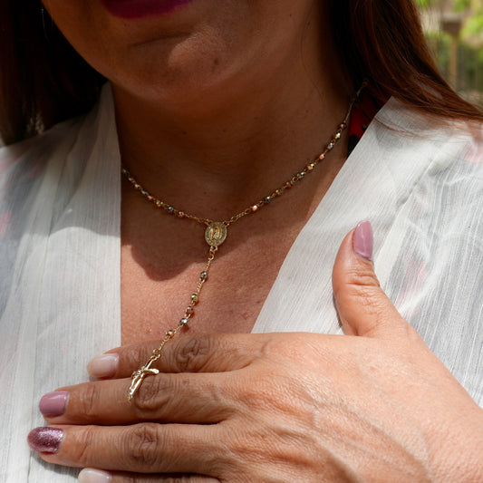 Camándula del Abrazo Divino - Cristo + Virgen de Guadalupe.
