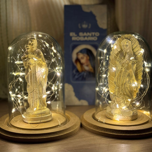 Combo Mini Domos de Fe: Virgen de Guadalupe + San José