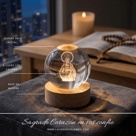 Esfera Sagrado Corazón + Obsequio - La Virgen
