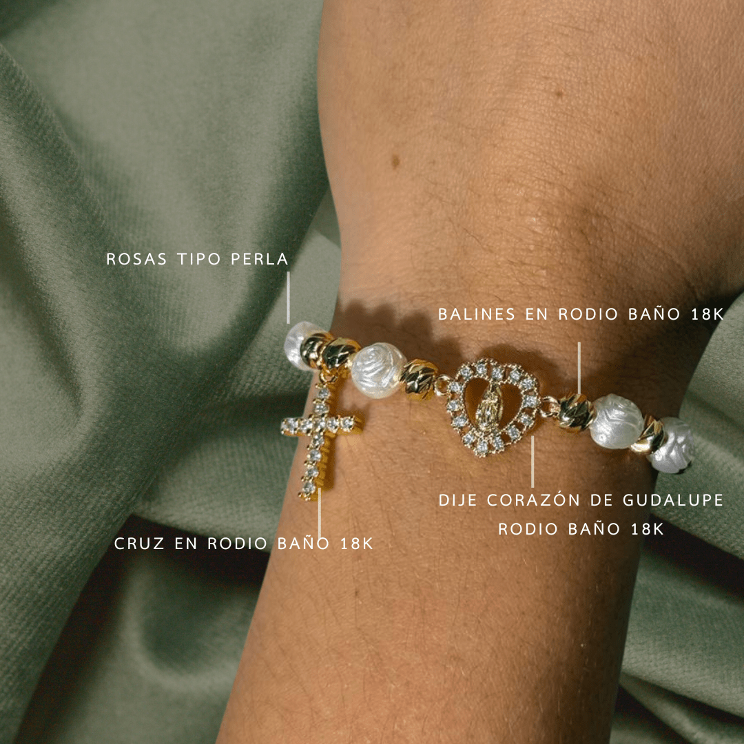 Pulsera Corazón de Guadalupe - La Virgen