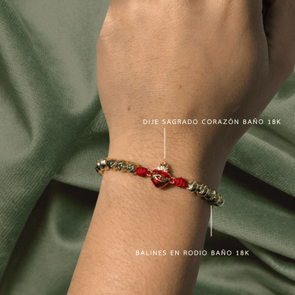 Pulsera Sagrado Corazon de Jesús - La Virgen