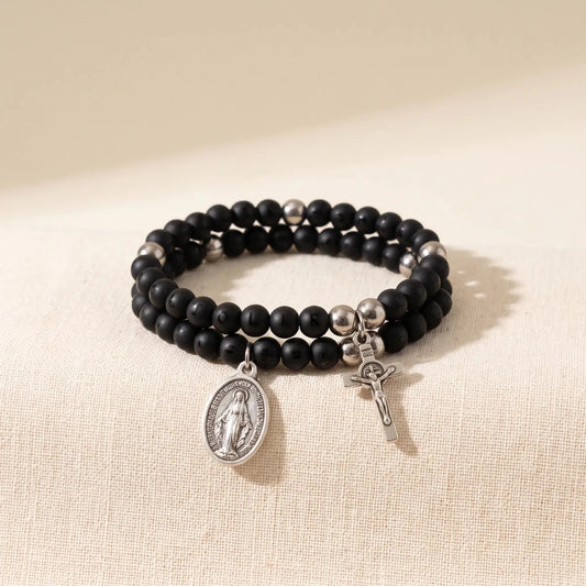 Rosario de Mano Onix - La Virgen